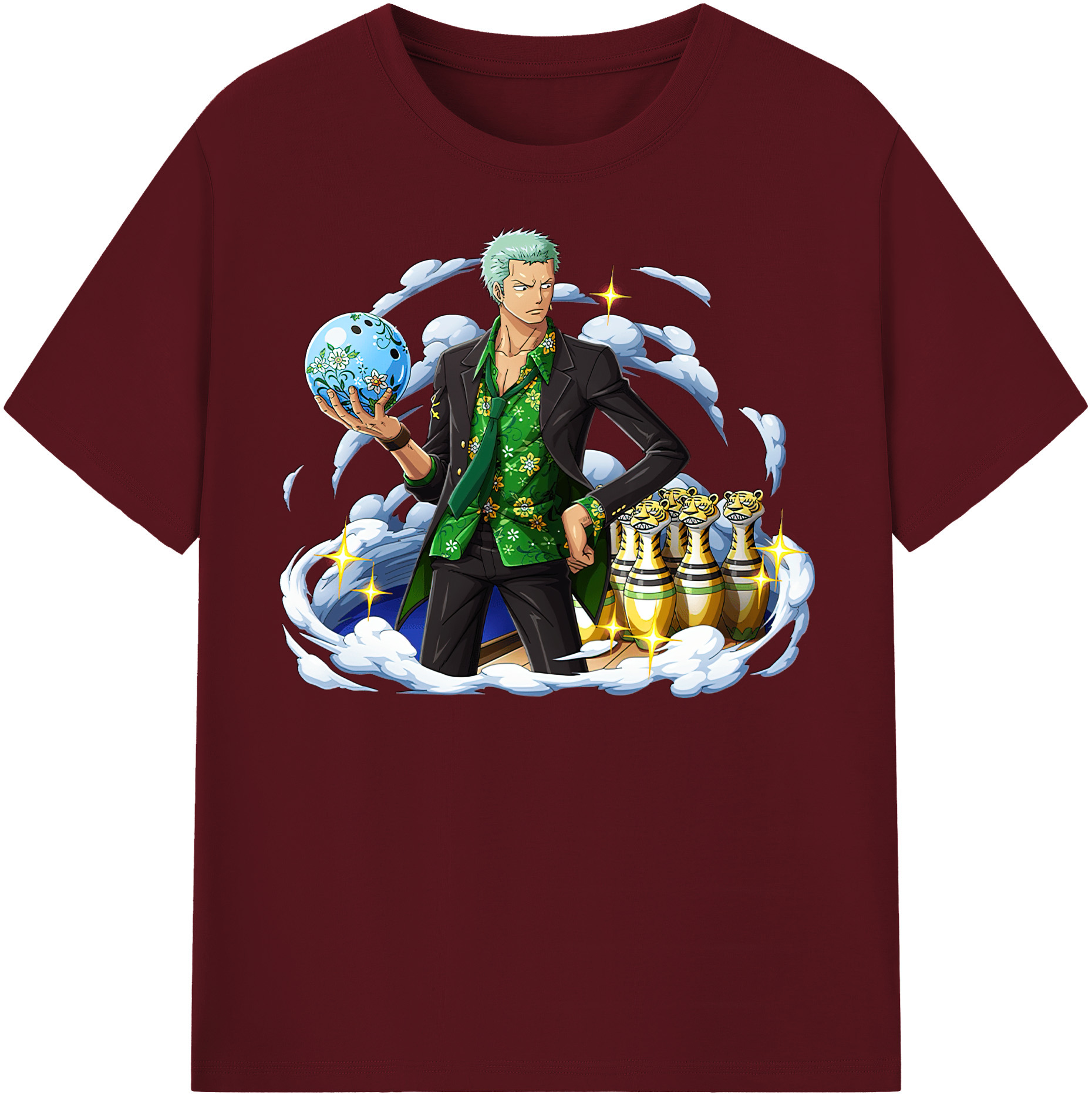 ワンピース ロロノア・ゾロ ONE PIECE Roronoa Zoro 綿100％半袖Tシャツ（フロントプリント）